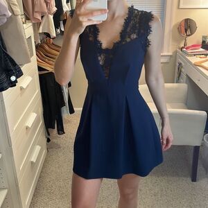 BCBGeneration Navy Lace Mini Dress